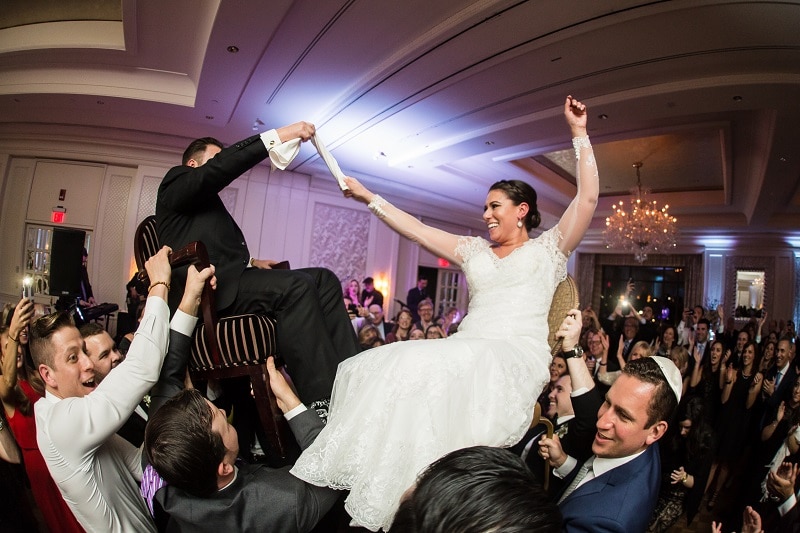 Couple dances to the best Hora band in Boston